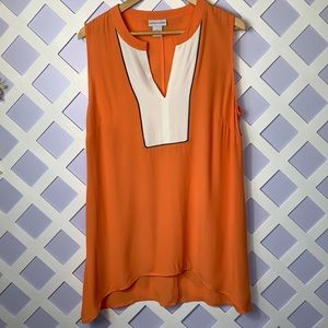 Soft Surroundings Orange V Neck Tunic M